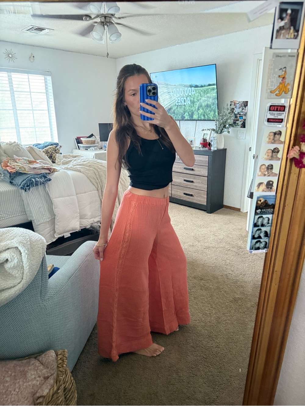 Roxy Women's Wide-Leg Pull-On Pants in Terracotta - Picture 2 of 3